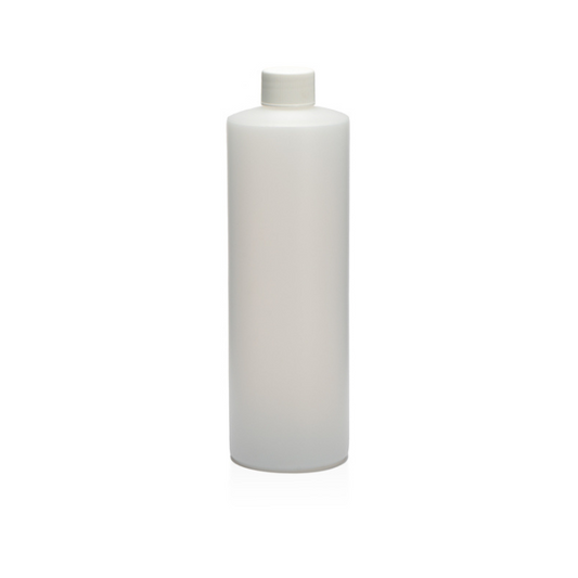 16oz HDPE White Cylinder Bottles with caps for candle making and crafting