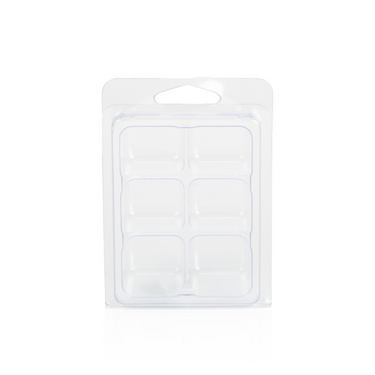Top view of 6 Cavity PVC Plastic Clamshell - Versatile Container for Candle Making and Storage