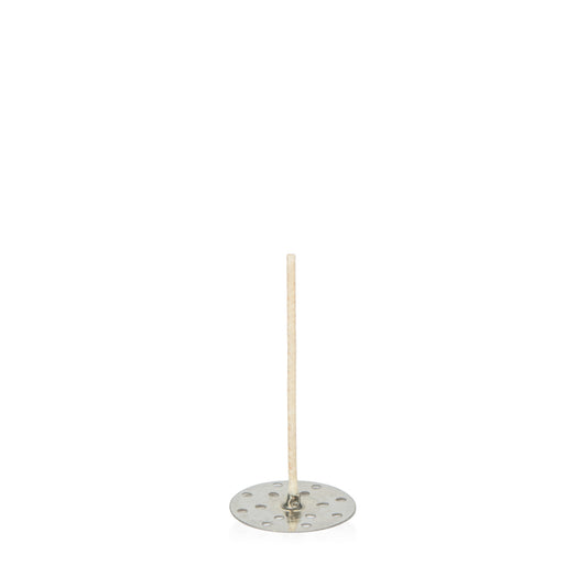 HTP83 Self-Centering Votive Wick for Soy Candles - 2.5" length, 31mm base. Natural, pre-tabbed wick for strong fragrance and color in votive soy candles.