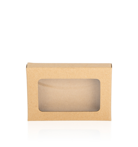 Brown Tealight Box with cello window for Candle Craft packaging