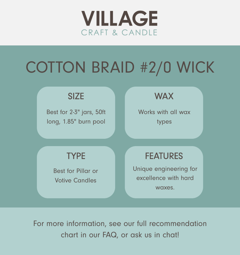 Cotton Braid #2/0 Wick