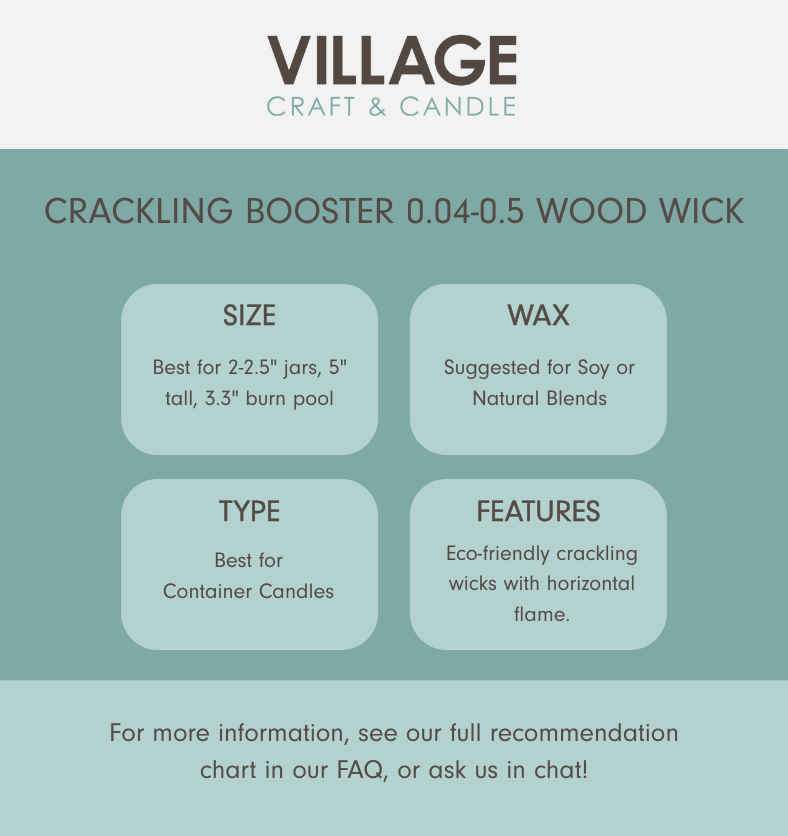 Crackling Booster .04-.5 Wood Wick