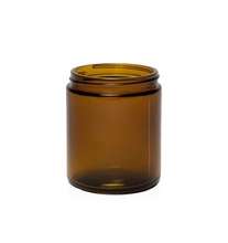 

Load image into Gallery viewer, Amber Element 8oz Straight Side Jars: 230ml Wax Capacity, Element Metal &amp; Plastic Lid Compatible, Ideal for Labeling with Flat Sides.

