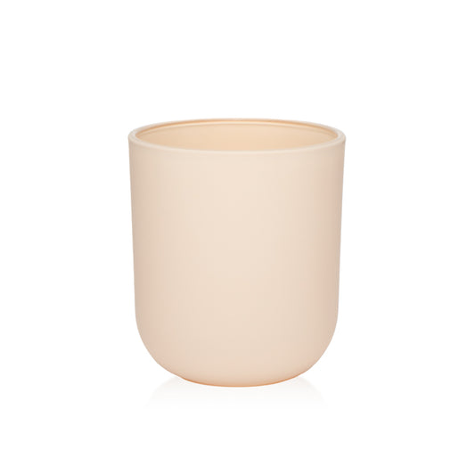 Modern 10oz TERRA Glass Jar Elevates Candle Collection: Sleek Design in Matte & Glossy White/Black, Linen, Tapioca, Clay, Sage, Silver Cloud & Smoke.