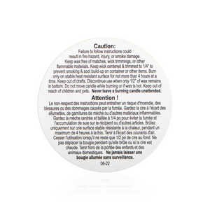 Caution Label - Bilingual Container for Candle Making