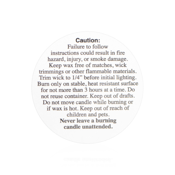 Tealight Candle caution label for crafting and candle making || Étiquette d'avertissement de bougie chauffe-plat pour l'artisanat et la fabrication de bougies