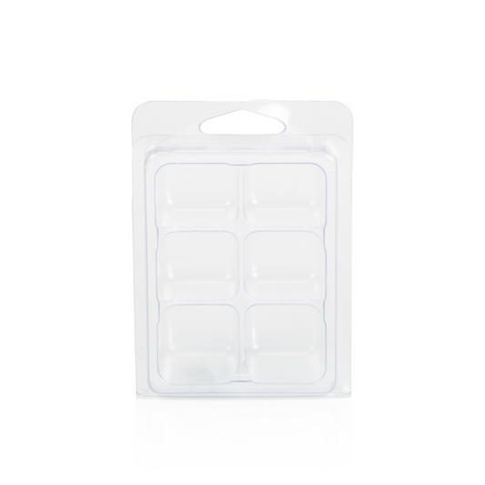 Top view of 6 Cavity PVC Plastic Clamshell - Versatile Container for Candle Making and Storage 