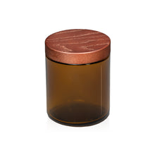 

Load image into Gallery viewer, Element Dark Wood Lid displayed on 8oz Element Straight Side Amber Jar || Couvercle Element Dark Wood présenté sur un pot Element Straight Side Amber de 8 oz.

