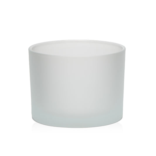  Pot LUX blanc givré de 15 oz - Récipient polyvalent pour la fabrication et le stockage de bougies