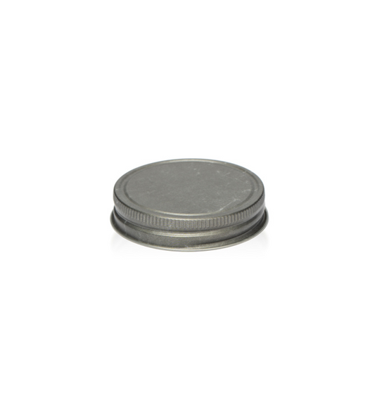 Silver Distressed Lid in Rustic Vintage Style for candle making and crafting 