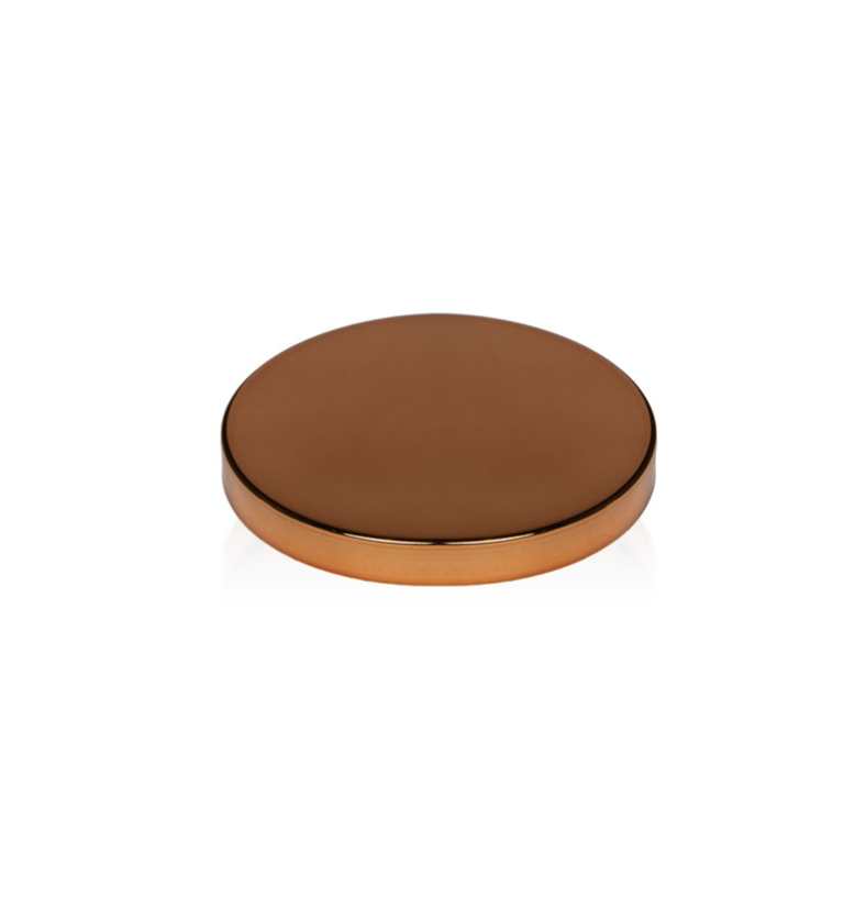 Image of a 3-inch TERRA Metal Lid in Elegant Bronze Finish | Image d'un Couvercle en métal TERRA de 3 pouces avec une finition en bronze élégante.