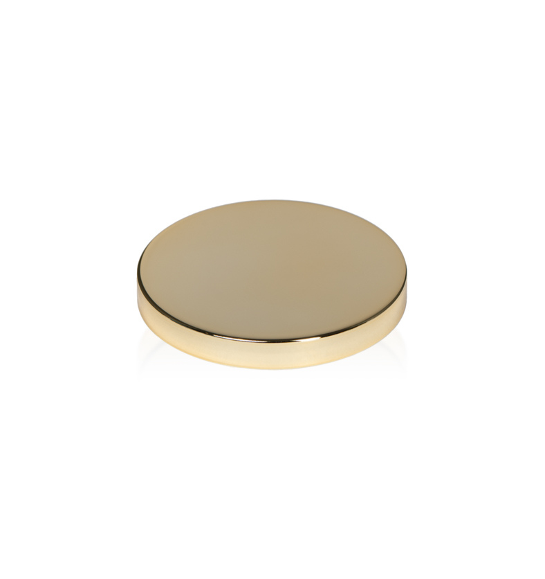 3-inch TERRA Metal Lid in Luxurious Gold Finish for Candle Making and Crafting || Couvercle en métal TERRA de 3 pouces dans une finition dorée luxueuse pour la fabrication et l'artisanat de bougies