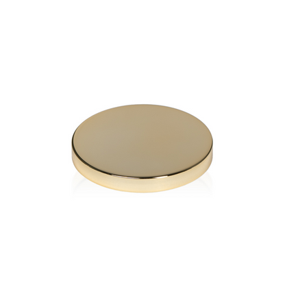 3-inch TERRA Metal Lid in Luxurious Gold Finish for Candle Making and Crafting || Couvercle en métal TERRA de 3 pouces dans une finition dorée luxueuse pour la fabrication et l'artisanat de bougies