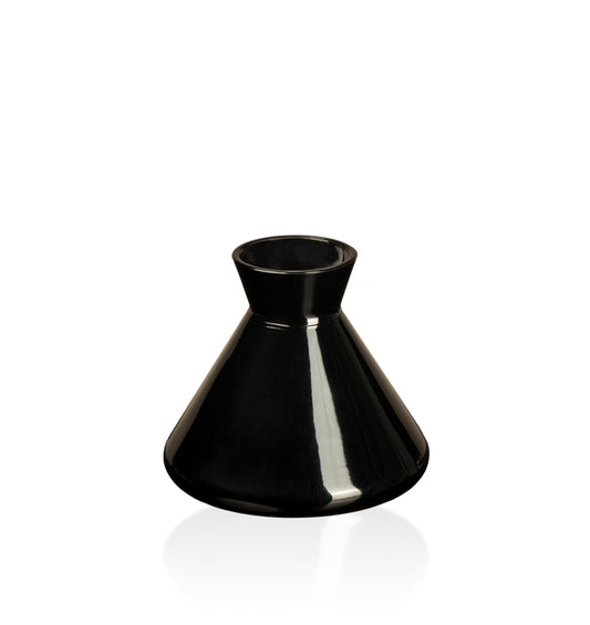 Image of a black glossy beaker style diffuser bottle to represent Village Craft & Candle's 9oz Allure Diffuser Bottle 