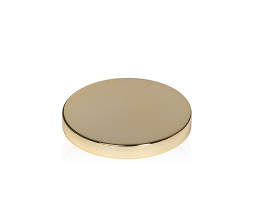 Image of a 3-inch TERRA Metal Lid in Luxurious Gold Finish | Image d'un Couvercle en métal TERRA de 3 pouces avec une finition en or luxueuse