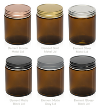 

Load image into Gallery viewer, Clear Element 8oz Straight Side Jars: 230ml Wax Capacity, Element Metal &amp; Plastic Lid Compatible, Ideal for Labeling with Flat Sides.

