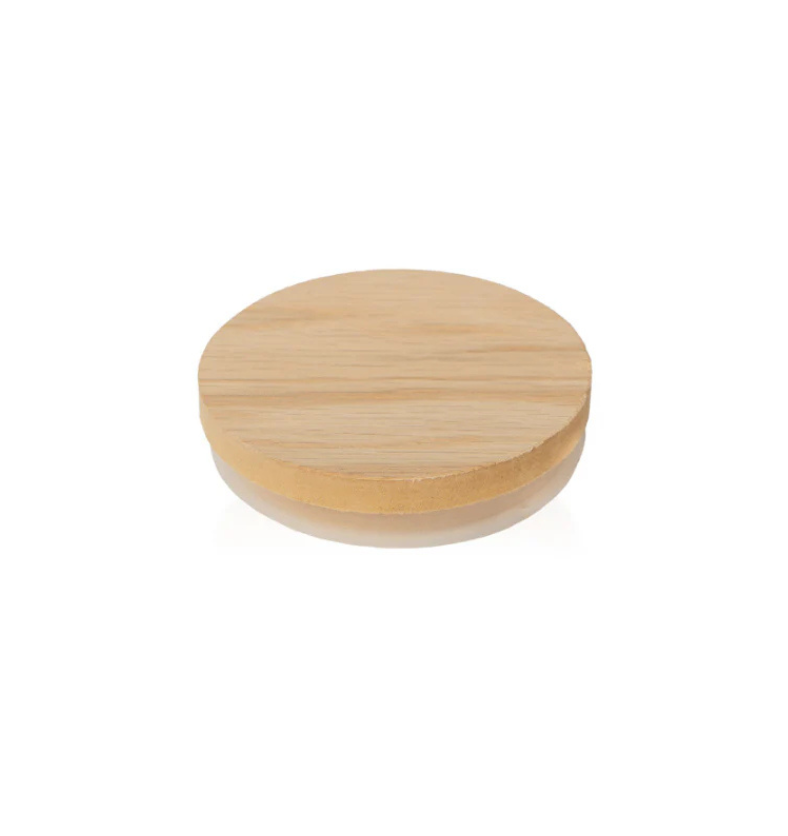 3-inch Natural Oak TERRA Wood Lid for candle making and crafting || Couvercle en bois TERRA en chêne naturel de 3 pouces pour la fabrication et l'artisanat de bougies