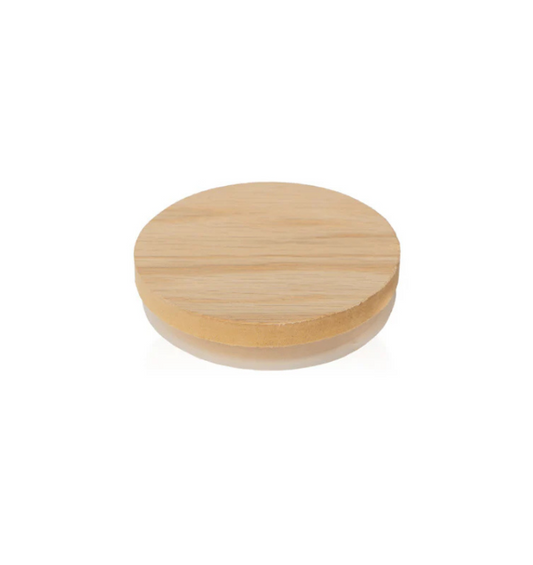 3-inch Natural Oak TERRA Wood Lid for candle making and crafting 