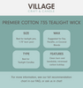 Premier Cotton 735 Tealight Wick
