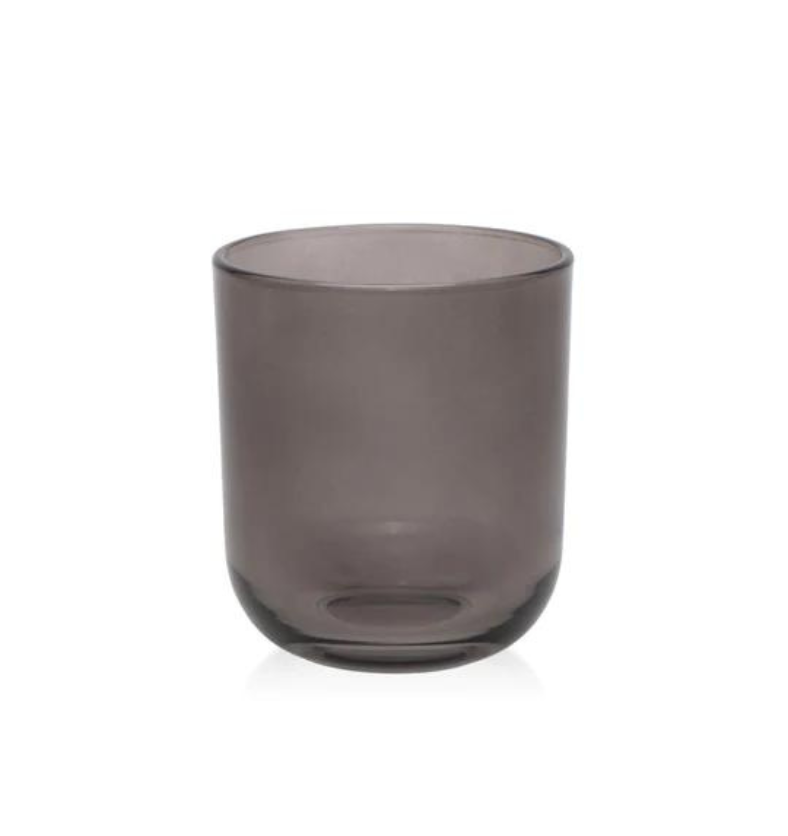 Modern 10oz Smoke TERRA Glass Jar - Versatile Container for Candle Making and Storage || Pot en verre TERRA fumé moderne de 10 oz - Récipient polyvalent pour la fabrication et le stockage de bougies