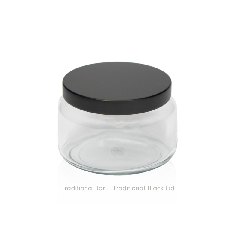 Image of a Traditional Jar with a Black Traditional Lid || Image d'un pot traditionnel avec un couvercle traditionnel noir.