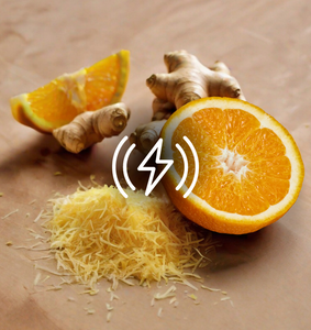 Orange Zest & Ginger EmotiScents (Energy) - Fragrance Oil: Vibrant blend of orange zest and invigorating ginger with a dynamic fragrance profile. | Orange Zest & Ginger EmotiScents (Énergie) - Huile parfumée : Mélange dynamique d'écorce d'orange zestée et de gingembre revigorant avec un profil de parfum dynamique.