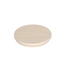 Image of a 4-inch TERRA Metal Lid in Elegant White Pine Finish | Image d'un couvercle en métal TERRA de 4 pouces avec une élégante finition en pin blanc.