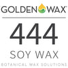 Golden Brands 444 Soy Wax: Ideal for soy candle making. Reduces frosting, strong fragrance throw. Higher melt point for shape in warm weather. Vibrant colors, easy mold release