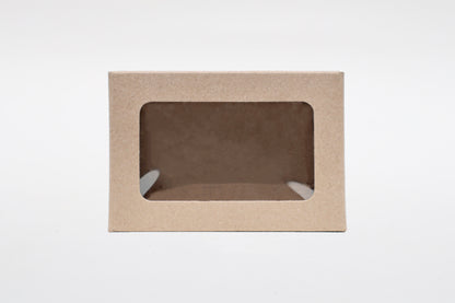 Brown Tealight Box with cello window for Candle Craft packaging || Boîte à bougies chauffe-plat marron avec fenêtre en violoncelle pour emballage Candle Craft