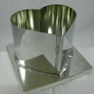 Moule en métal en forme de cœur pour la fabrication de bougies